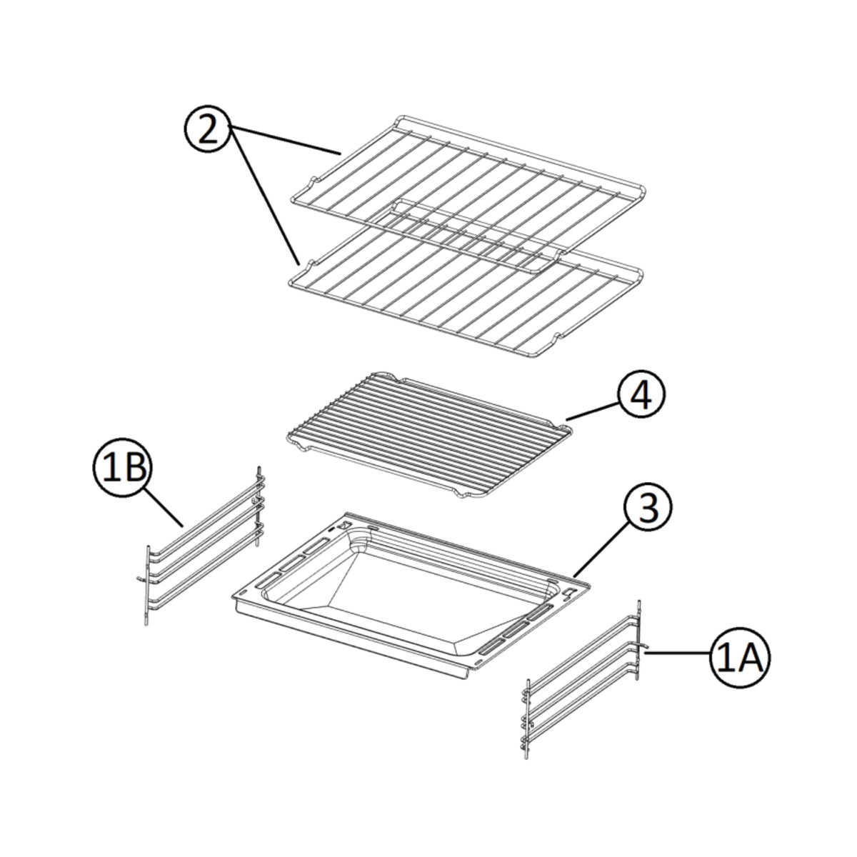 140122238011 Chef/Electrolux Oven Rack Pack E100