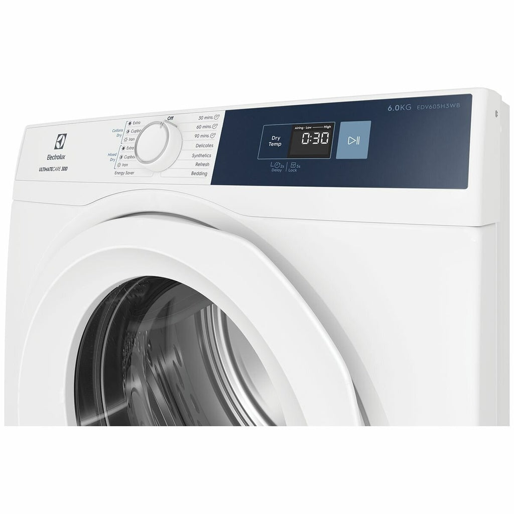EDV605H3WB Electrolux 6kg Ultimate Care Vented Dryer With Sensor Dry
