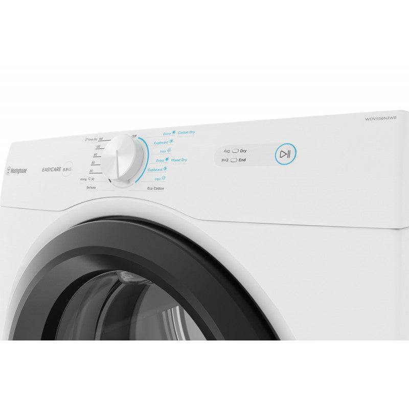 WDV556N3WB Westinghouse 5.5 KG Vented Clothes Dryer
