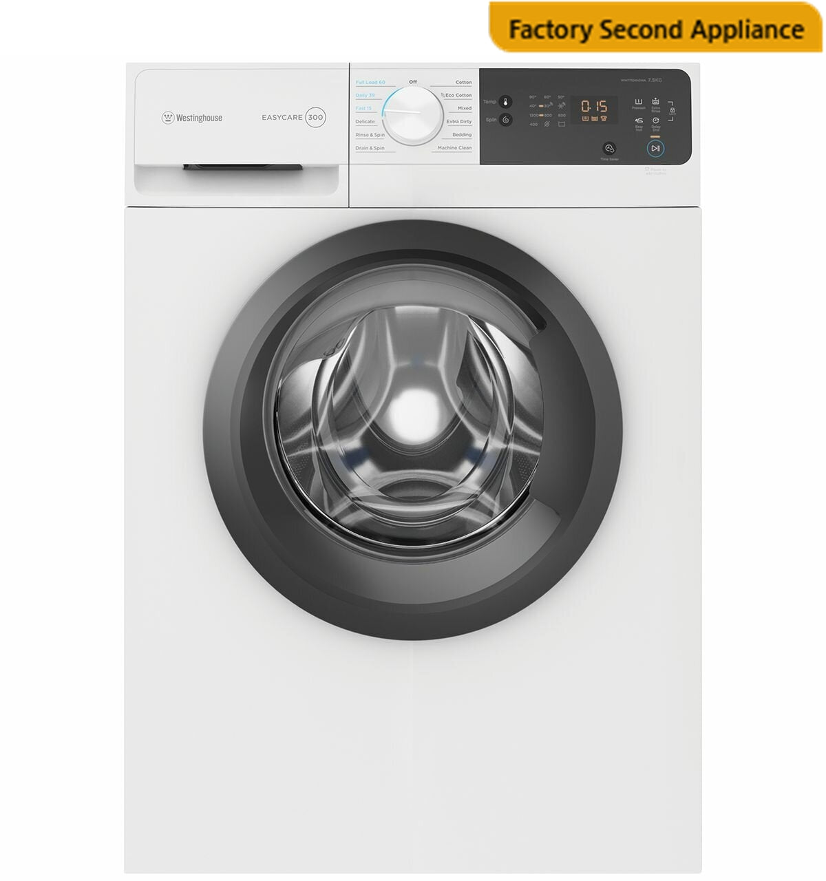 WWF7524N3WA Westinghouse 7.5kg EasyCare 300 Series Front Load Washing Machine