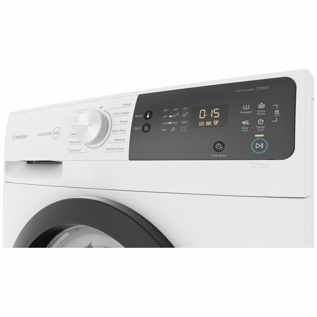 WWF7524N3WA Westinghouse 7.5kg EasyCare 300 Series Front Load Washing Machine