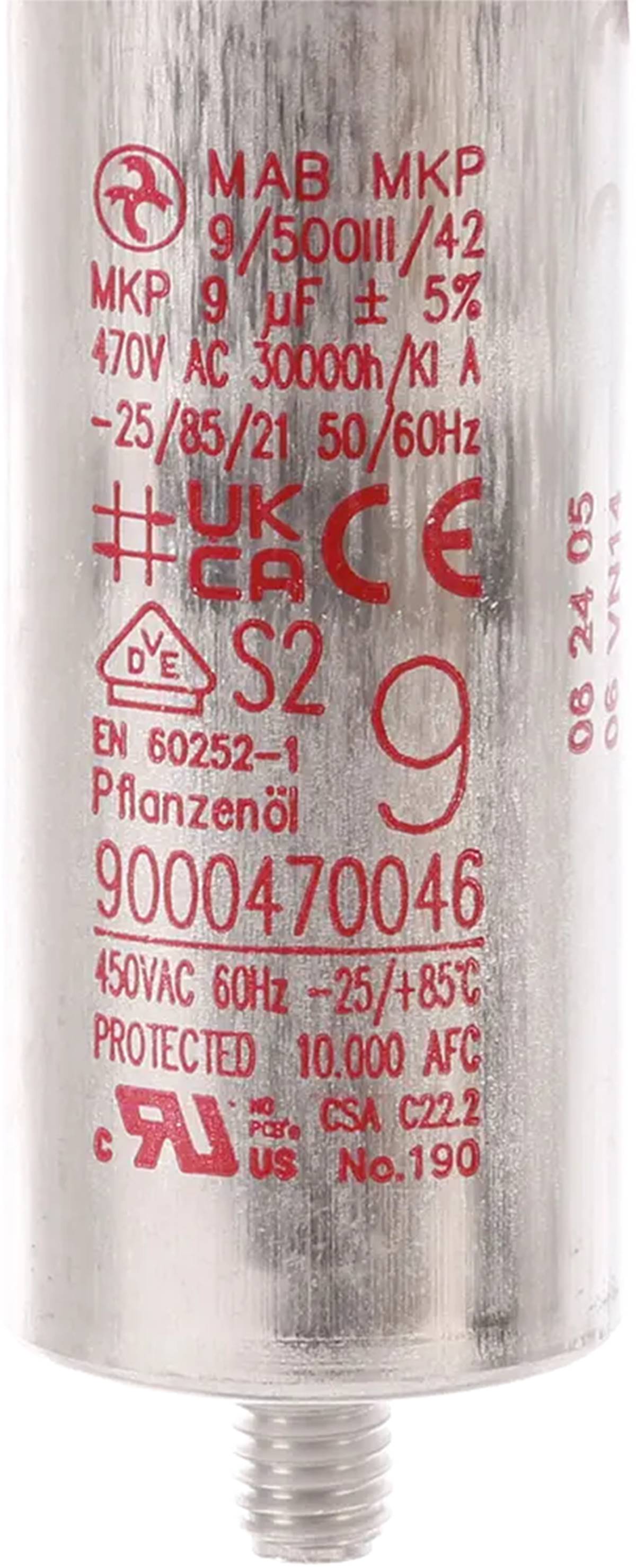 00622991 Bosch Dryer Motor Capacitor 9uF