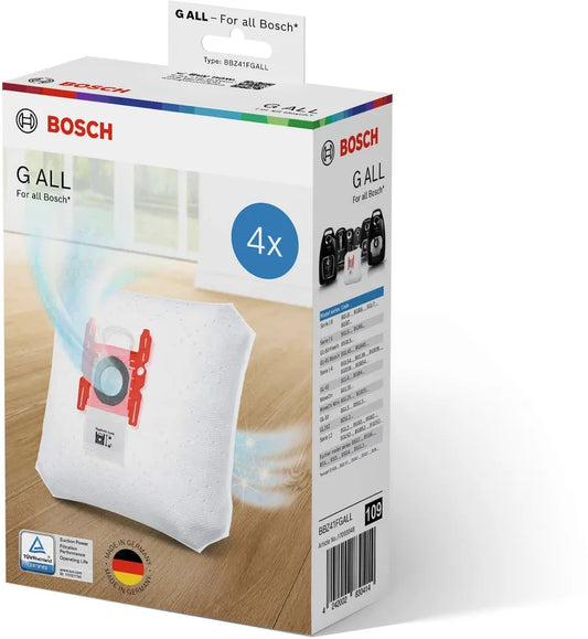 17003048 Bosch Type G All Vacuum Synthetic Bags (4 Pack)