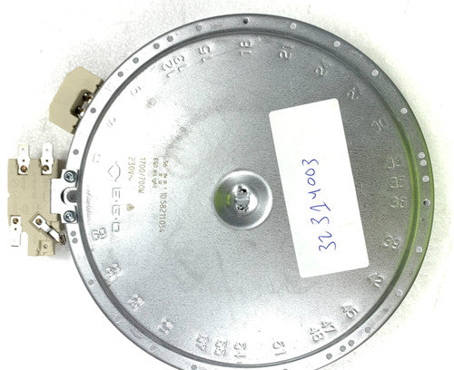 32314003 Technika/Baumatic Cooktop Dual Round Element H/P 1.7/.7KW  (1700W/700W,F200) CC9GE1
