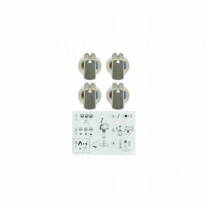 4055986626 Electrolux Cooktop/Oven Knob Stainless Steel & Decals 40mm