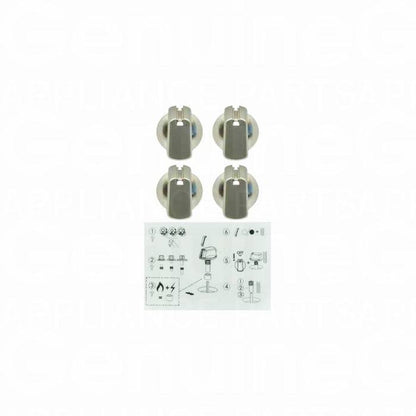 4055986626 Electrolux Cooktop/Oven Knob Stainless Steel & Decals 40mm