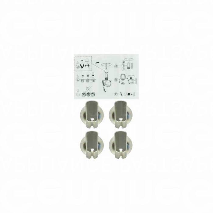 4055986626 Electrolux Cooktop/Oven Knob Stainless Steel & Decals 40mm