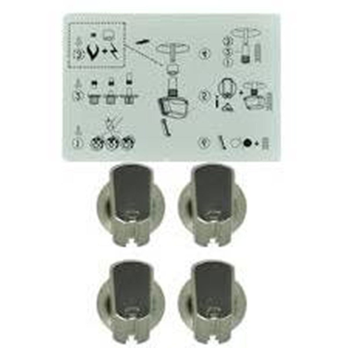4055986634 Electrolux Cooktop/Oven Knob White 40MM (4 Pack)