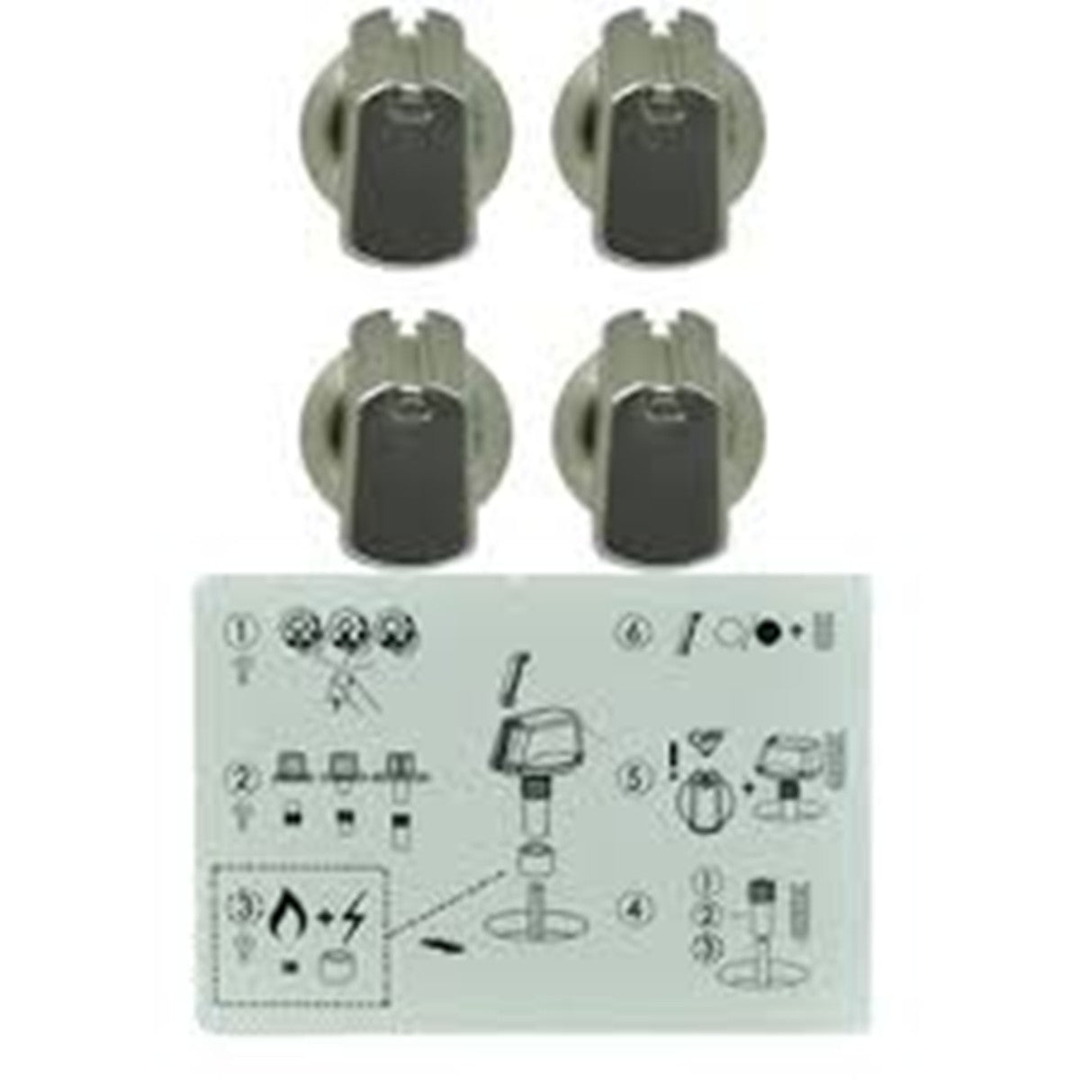 4055986634 Electrolux Cooktop/Oven Knob White 40MM (4 Pack)