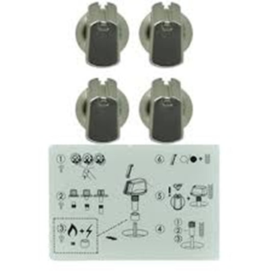 4055986634 Electrolux Cooktop/Oven Knob White 40MM (4 Pack)
