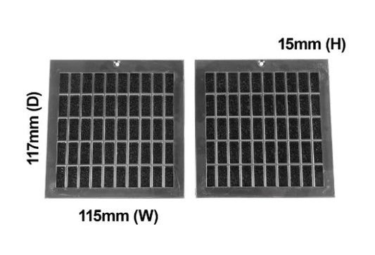 900403700 Westinghouse Rangehood Carbon Filter Pair