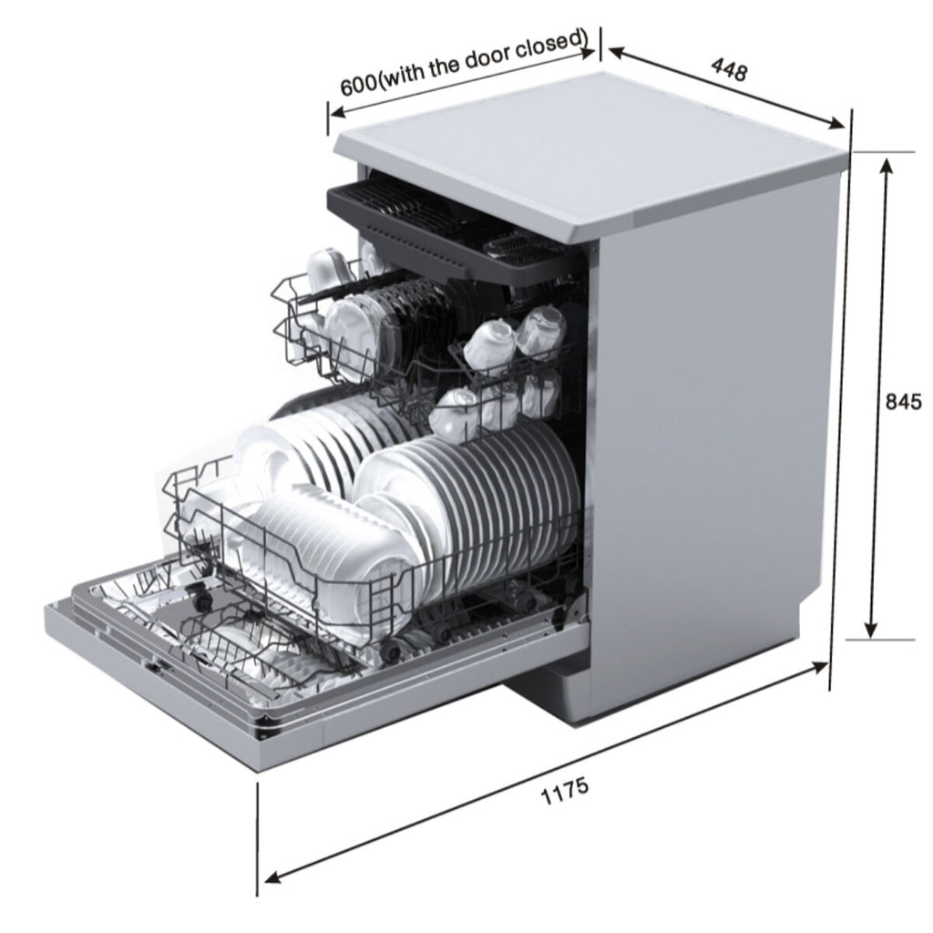 EDS45XS Euro 45cm Freestanding Stainless Steel Dishwasher